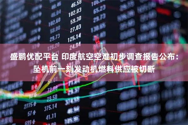 盛鹏优配平台 印度航空空难初步调查报告公布：坠机前一刻发动机燃料供应被切断