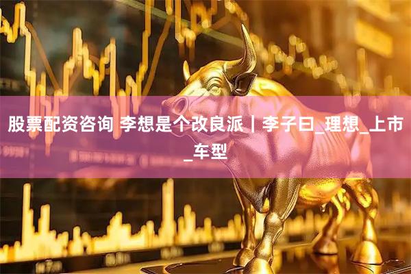 股票配资咨询 李想是个改良派｜李子曰_理想_上市_车型
